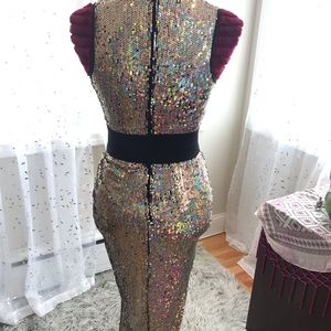 Gold sequence dress
